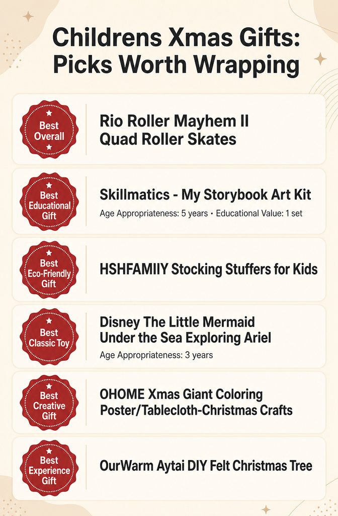 Childrens Xmas Gifts: 10 Picks Worth Wrapping in 2026 8 Infographic comparing children's gifts with specifications and age recommendations